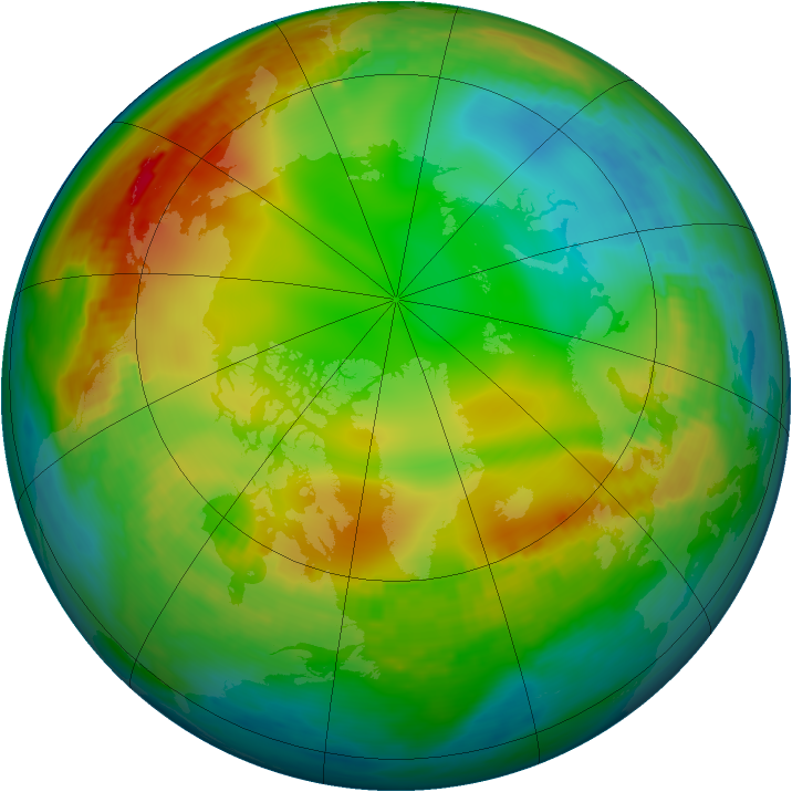 Arctic ozone map for 15 December 1981